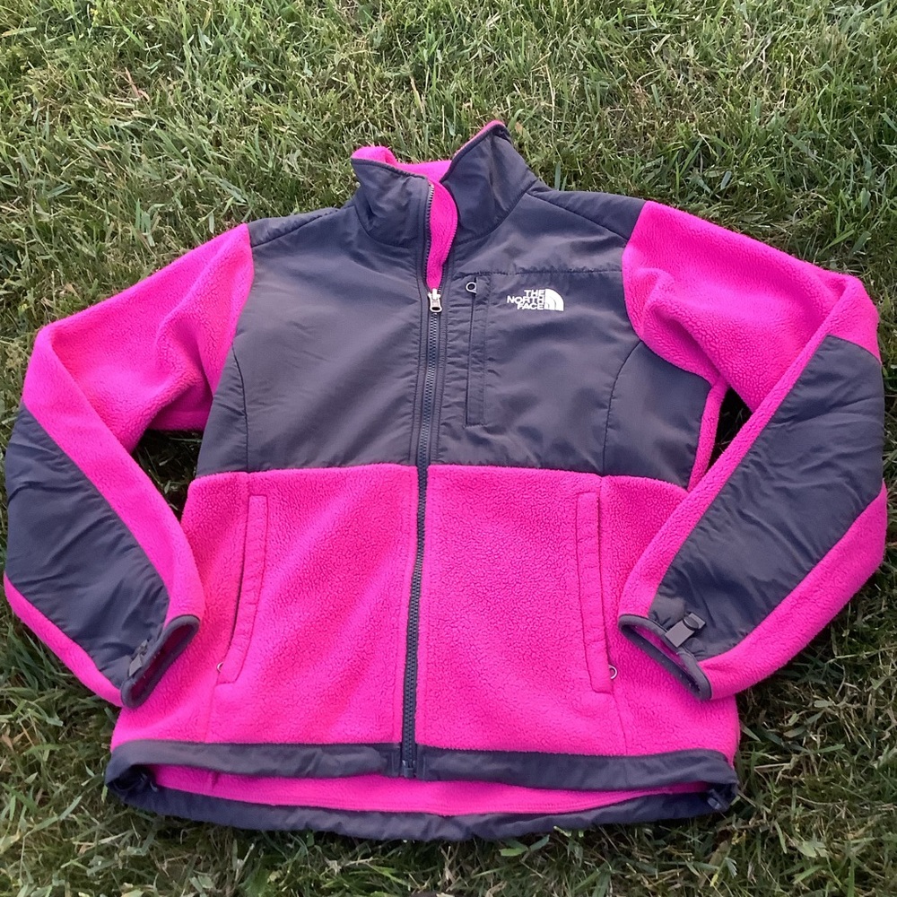 The North Face Hot Pink and Gray Fleece Jacket